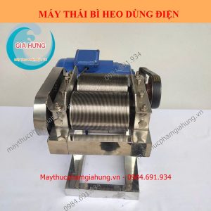 Máy Thái Bì Heo Dùng Điện Lô 12cm khung inox