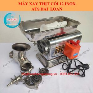 Máy xay đùn thịt xiết mỡ cối Inox 12