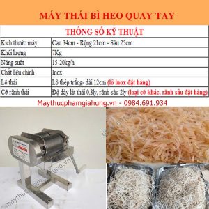 Máy thái da heo thủ công quay tay