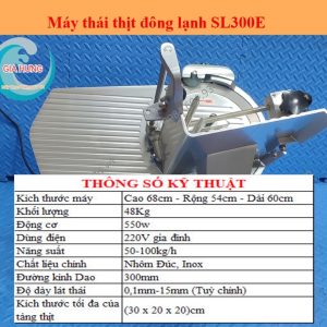 Thông số Máy Thái Thịt Đông Lạnh Tự Động SL300E Shun Ling