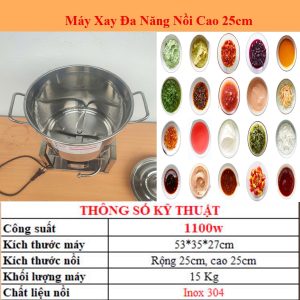 Thông số máy xay đa năng nồi cao 25cm